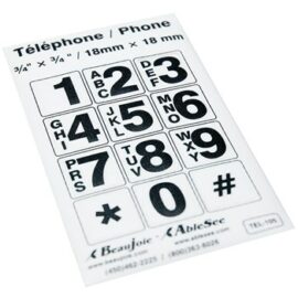 STICKERS/LABELS_TELEPHONE LARGE NUMBERS BLACK ON WHITE