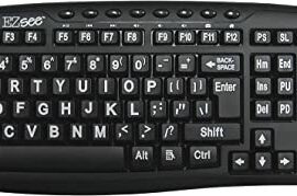KEYBOARD_EZ SEE LARGE PRINT WHT KEYS BLK PRINT